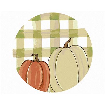 

Dvě dýně Gingham (Haley Bush), 40×50 cm, vypnuté plátno na rám