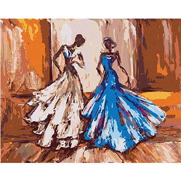 

Dvě ženy na plese, 80×100 cm, vypnuté plátno na rám