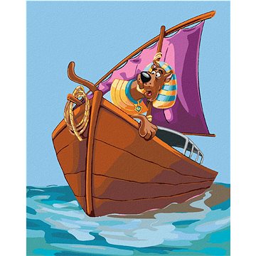 

Faraon Scooby v lodi (Scooby Doo), 40×50 cm, vypnuté plátno na rám
