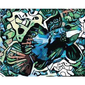 

Grafiti ryba zelená, 80×100 cm, vypnuté plátno na rám