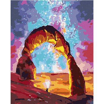 

Grand Canyon a vesmírná obloha, 40×50 cm, vypnuté plátno na rám