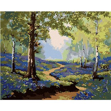 

Jarní les s květinami, 40×50 cm, bez rámu a bez vypnutí plátna