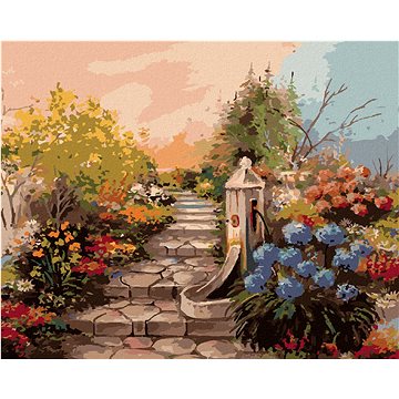 

Kamenné schody v lese, 40×50 cm, bez rámu a bez vypnutí plátna