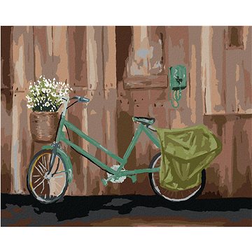 

Kolo s košíkem květin, 40×50 cm, vypnuté plátno na rám