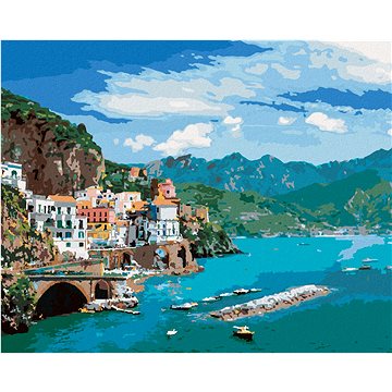 

Krajina na pobřeží Amalfi v Itálii, 40×50 cm, bez rámu a bez vypnutí plátna