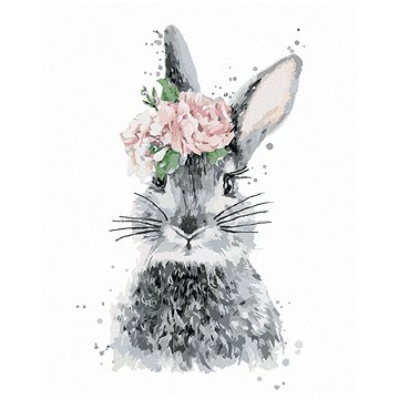 

Králík s květinkami, 40×50 cm, bez rámu a bez vypnutí plátna