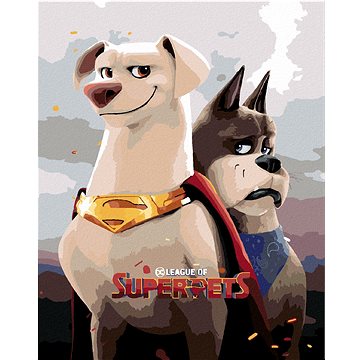 

Krypto a ace (DC Liga supermazlíčků), 40×50 cm, vypnuté plátno na rám