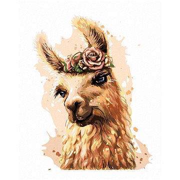 

Lama s květinami, 40×50 cm, bez rámu a bez vypnutí plátna