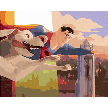 

Letící superman s kryptem (DC Liga supermazlíčků), 40×50 cm, bez rámu a bez vypnutí plátna