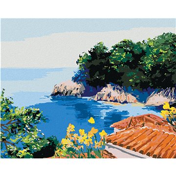 

Letní dům v zátoce, 40×50 cm, vypnuté plátno na rám