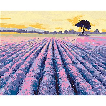 

Levandulové pole se stromem, 40×50 cm, bez rámu a bez vypnutí plátna