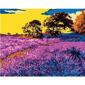 

Levandulové pole se stromy, 40×50 cm, vypnuté plátno na rám