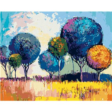 

Listnatý les, 80×100 cm, vypnuté plátno na rám