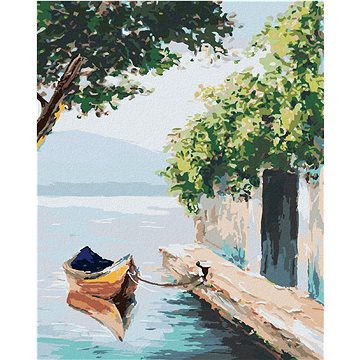 

Loďka u domečku v Benátkách, 40×50 cm, bez rámu a bez vypnutí plátna