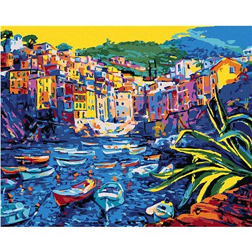 

Loďky u starého města, 40×50 cm, vypnuté plátno na rám