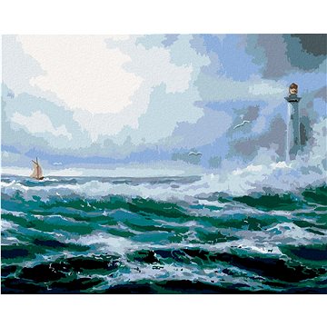 

Maják v oceánu, 80×100 cm, bez rámu a bez vypnutí plátna