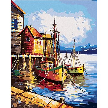 

Malý přístav v Benátkách, 80×100 cm, vypnuté plátno na rám