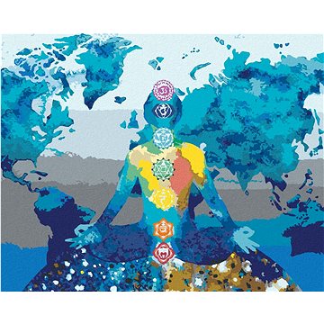 

Meditace spojující celý svět, 80×100 cm, vypnuté plátno na rám