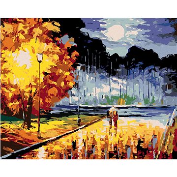 

Milenci na večerní procházce, 80×100 cm, bez rámu a bez vypnutí plátna