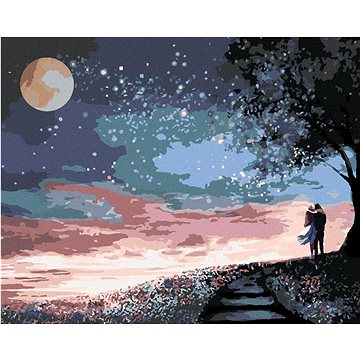 

Milenci pod hvězdami měsíce, 40×50 cm, bez rámu a bez vypnutí plátna