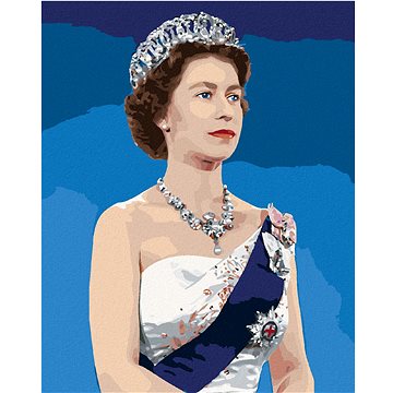 

Mladá královna Alžběta II., 40×50 cm, bez rámu a bez vypnutí plátna