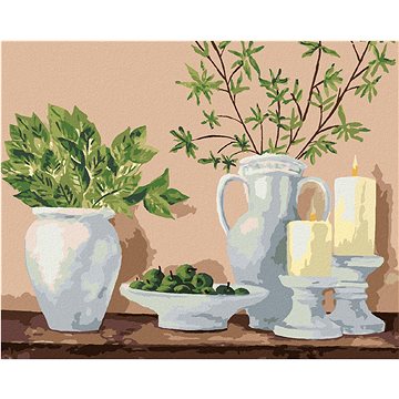 

Moderní keramika v jemných odstínech, 40×50 cm, bez rámu a bez vypnutí plátna