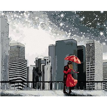 

Muž se ženou v New Yorku, 80×100 cm, vypnuté plátno na rám
