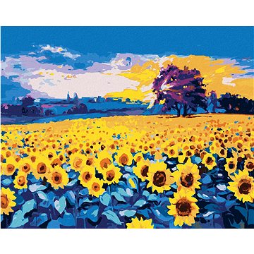 

Obrovské slunečnicové pole, 80×100 cm, bez rámu a bez vypnutí plátna