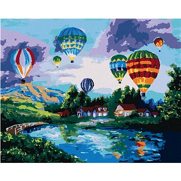 

Ohnivý balón, 40×50 cm, vypnuté plátno na rám