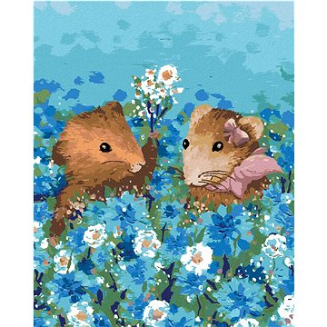 

Pár křečků v poli, 40×50 cm, bez rámu a bez vypnutí plátna