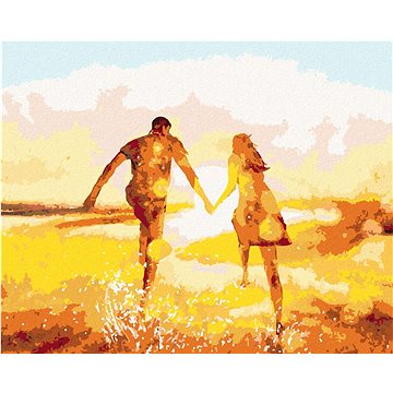 

Pár utíkající proti slunci, 40×50 cm, bez rámu a bez vypnutí plátna
