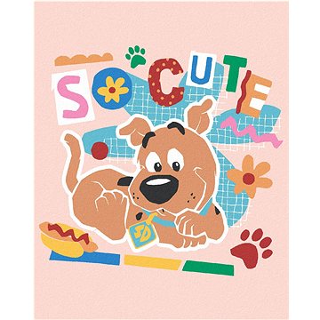

Plakát Scooby s hotdogem (Scooby Doo), 40×50 cm, vypnuté plátno na rám