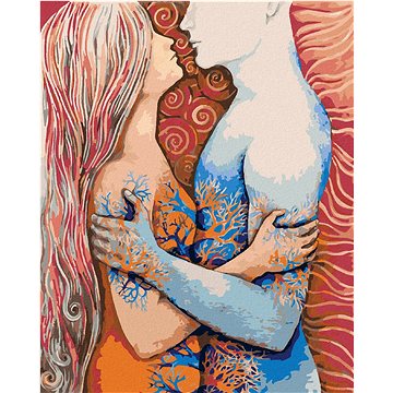 

Propletený muž se ženou, 40×50 cm, vypnuté plátno na rám