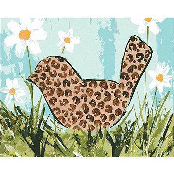 

Pták v leopardím vzoru (Haley Bush), 80×100 cm, vypnuté plátno na rám