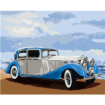 

Retro auto u moře, 80×100 cm, vypnuté plátno na rám