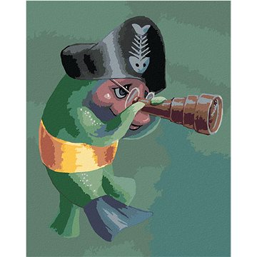 

Ryba převlečená za piráta (Sue Ellen Brown), 40×50 cm, bez rámu a bez vypnutí plátna