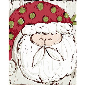 

Santa s puntíkovanou čepicí (Haley Bush), 40×50 cm, vypnuté plátno na rám