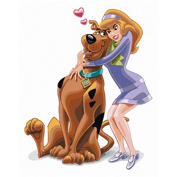 

Scooby a Daphne (Scooby Doo), 40×50 cm, bez rámu a bez vypnutí plátna