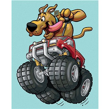 

Scooby a Monster Truck (Scooby Doo), 40×50 cm, vypnuté plátno na rám