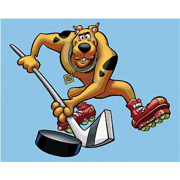 

Scooby hokejista (Scooby Doo), 40×50 cm, vypnuté plátno na rám
