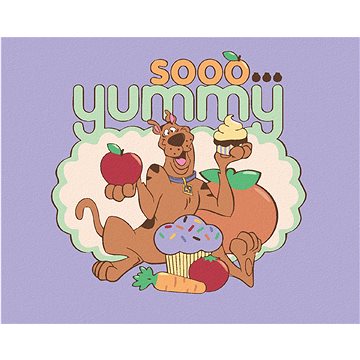 

Scooby s muffinem (Scooby Doo), 40×50 cm, vypnuté plátno na rám