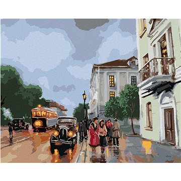 

Staré město s auty, 40×50 cm, bez rámu a bez vypnutí plátna