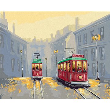 

Staré tramvaje, 40×50 cm, vypnuté plátno na rám