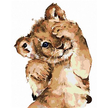 

Stydlivé lvíče, 40×50 cm, vypnuté plátno na rám