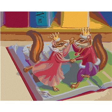 

Tančící chipmunkové (Sue Ellen Brown), 40×50 cm, vypnuté plátno na rám