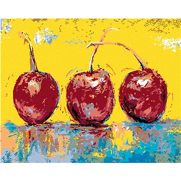 

Tři třešně, 80×100 cm, vypnuté plátno na rám