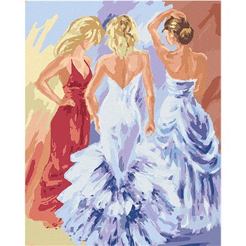 

Tři ženy na plese, 40×50 cm, bez rámu a bez vypnutí plátna