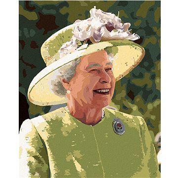 

Usmívající královna Alžběta II., 80×100 cm, vypnuté plátno na rám