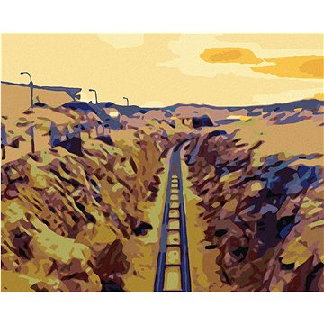 

Úzkokolejka, 80×100 cm, vypnuté plátno na rám
