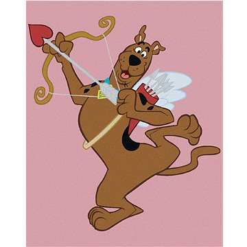 

Valentýnský Scooby (Scooby Doo), 40×50 cm, vypnuté plátno na rám